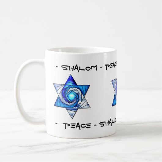 Opaque Stared Glass Magen David Kaffeetasse (Links)
