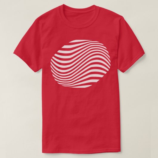 opart geometrische Linienform T-Shirt (Design vorne)