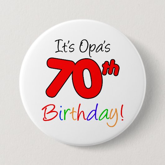 Opas 70. Geburtstagspartei - Deutscher Opa-Opa-But Button (Vorderseite)