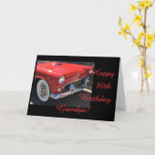 Opa's 80. Geburtstag - Oldtimer Karte (Gelbe Blume)