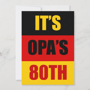 Opas 80. Geburtstagsparty Einladung