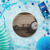 Opa's antike Uhr und Brille Pappteller (Party)