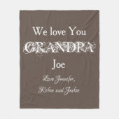 Opa's Bestes Deckblatt. Warm und Personalisiert Fleecedecke (Vorderseite)