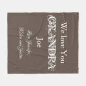 Opa's Bestes Deckblatt. Warm und Personalisiert Fleecedecke (Vorderseite (Horizontal))