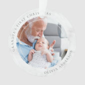 Opa's erstes Weihnachts-Foto Keepake Ornament (Vorderseite)