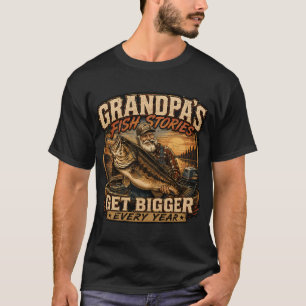 Opa's Fischgeschichten werden jedes Jahr größer Lu T-Shirt