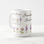 Opa's Garten 5 Florale Geburtsmonatsblumen Kaffeetasse (Vorderseite Links)