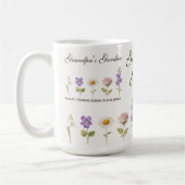 Opa's Garten 5 Florale Geburtsmonatsblumen Kaffeetasse (Links)