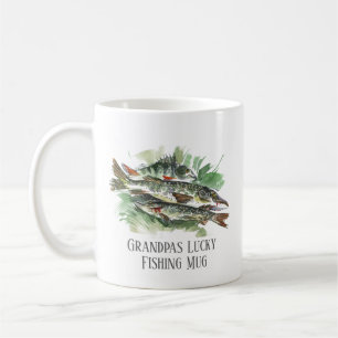 Opa's Glücksfischermug   Hecht und Barsch Kaffeetasse