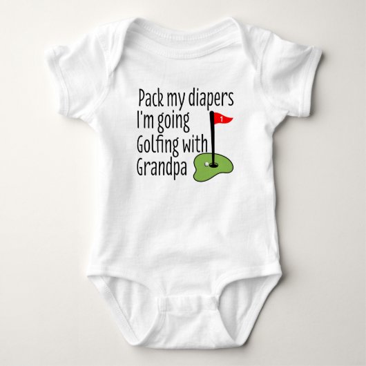 Opas Golfpartner Baby Strampler (Vorderseite)