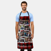 Opa's Joy Foto Collage Rustic Buffalo Kariert Schürze (Getragen)
