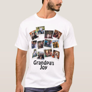 Opa's Joy Foto Frame Collage Modern Trendy T-Shirt