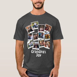 Opa's Joy Foto Frame Collage Modern Trendy T-Shirt