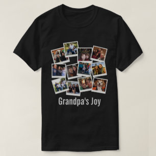 Opa's Joy Foto Frame Collage Modern Trendy T-Shirt