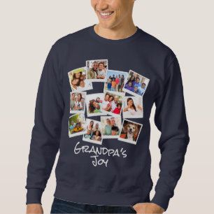 Opa's Joy Foto Frame Collage Modern Trendy T Sweatshirt