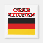 Opa's Kitchen Großvater Deutsche Flagge Magnet (Vorne)