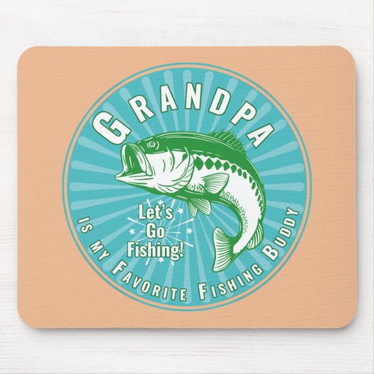 Opa's Lieblings-Angelfreund Mousepad (Vorne)