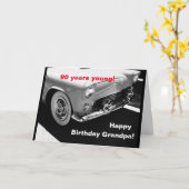 Opa's Oldtimer- 90. Geburtstag Karte (Gelbe Blume)