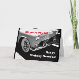 Opa's Oldtimer- 90. Geburtstag Karte