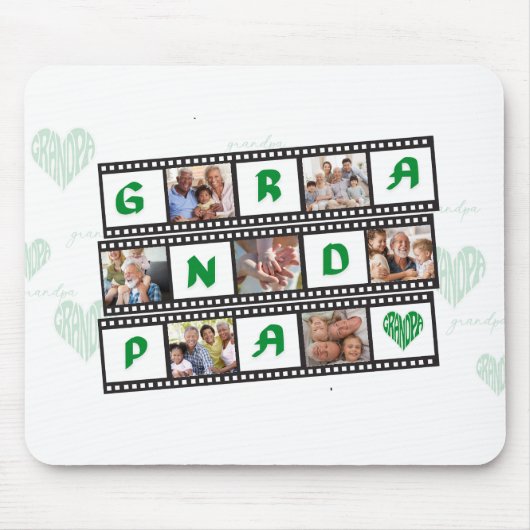 Opa's Personalisiertes Geschenk mit 7 Fotos! Mousepad (Vorne)