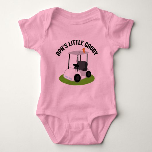 Opas Transportgestell (Golf) Baby Strampler (Vorderseite)