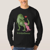 OpaSaurus Green T-Rex & Baby Girl Dinosaurier T-Shirt (Vorderseite)