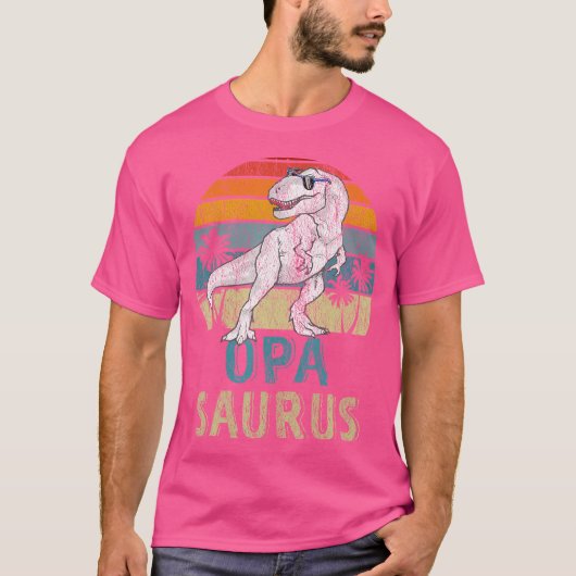 Opasaurus T Rex Dinosaur Opa Saurus Familie Matchi T-Shirt (Vorderseite)