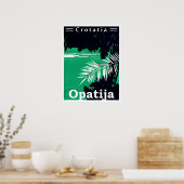 Opatija, Kroatien, Adria, zwei farbige Vintage Poster (Küche)