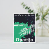 Opatija, Kroatien, Adria, zwei farbige Vintage Postkarte (Stehend Vorderseite)