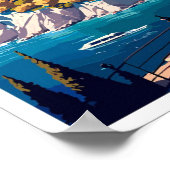 Opatija Kroatien Reisen Vintage Illustration Poster (Ecke)