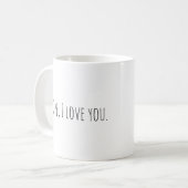 "Ope, ich liebe dich" Michigan-Paar Valentins-Tass Kaffeetasse (Vorderseite Links)