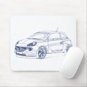 Opel Adam 2013 Mousepad (Mit Mouse)