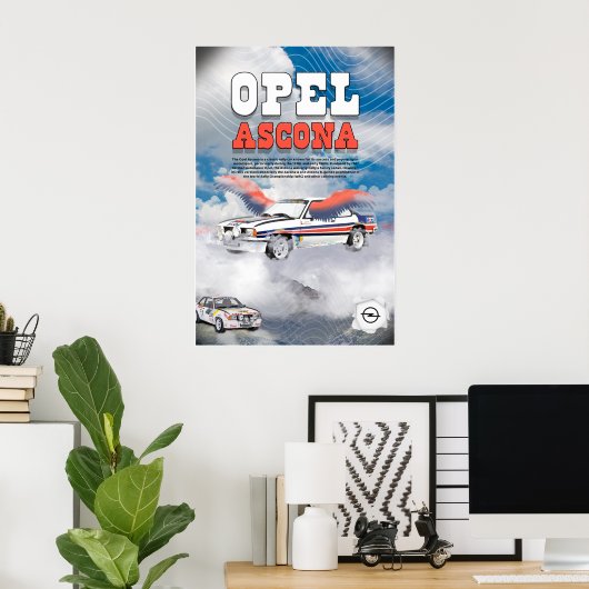Opel Ascona Car Poster (Heimbüro)