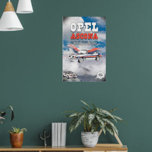 Opel Ascona Car Poster