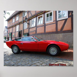 Opel Auto Deutsches Vintage Poster
