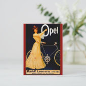 Opel Bicycles Vintage Werbung Postkarte (Stehend Vorderseite)