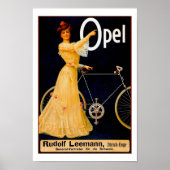 Opel Bicycles Vintages Werbeplakat Poster (Vorne)