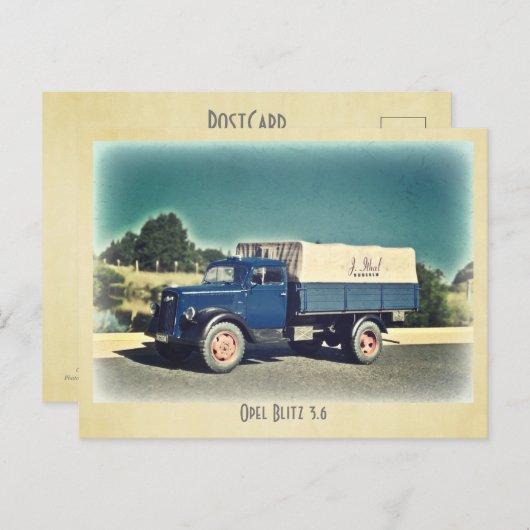 Opel Blitz Postcard Postkarte (Vorne/Hinten)