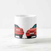 Opel Calibra, rot vorne und hinten Kaffeetasse (Mittel)