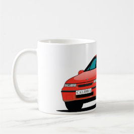 Opel Calibra rote Vorderseite Kaffeetasse