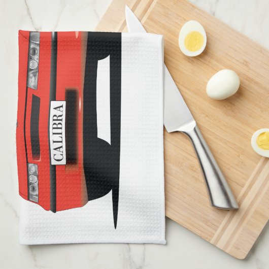 Opel Calibra rote Vorderseite Küchentuch (Viertel Falte)