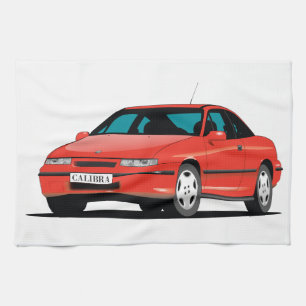 Opel Calibra rote Vorderseite Küchentuch