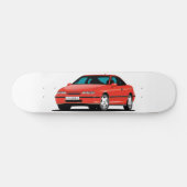Opel Calibra rote Vorderseite Skateboard (Horizontal)