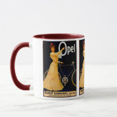 Opel fährt Vintage Anzeige rad Tasse (Links)