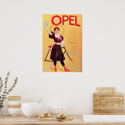 Opel Vintag Bicycle Poster 1900 (Küche)