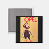 Opel - Vintages Fahrradposter Art ( 1900 ) Magnet (Vorderseite/Rückseite)
