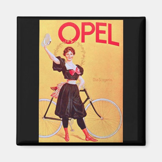 Opel - Vintages Fahrradposter Art ( 1900 ) Magnet (Vorne)
