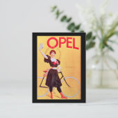 Opel - Vintages Fahrradposter Art ( 1900 ) Postkarte (Stehend Vorderseite)