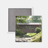 Opelika Alabama Covered Bridge Foto Magnet (Vorderseite/Rückseite)