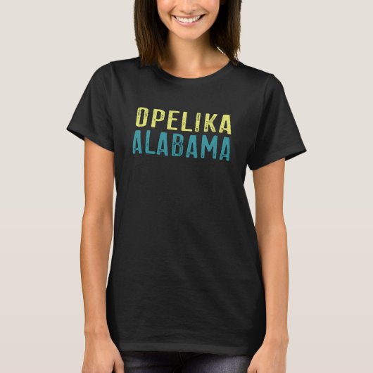 Opelika Alabama Pacific Coast Stacked T-Shirt (Vorderseite)